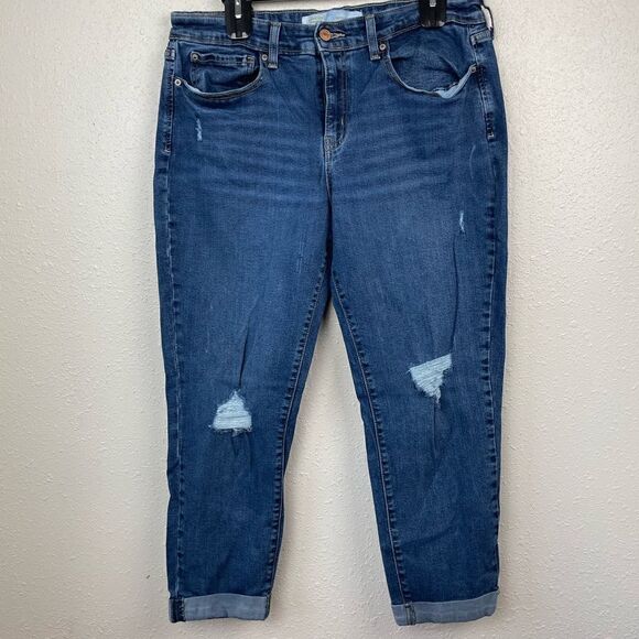 Levi’s Signature Gold Cropped Boyfriend Jeans Size W31 - Picture 1 of 7